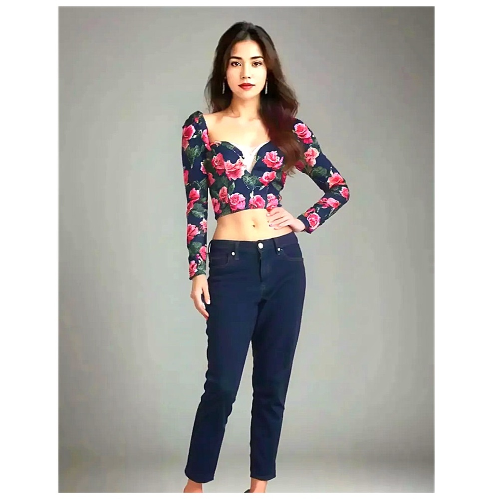 ROCK & REPUBLIC Straight Tapered Jeans Black 34x28